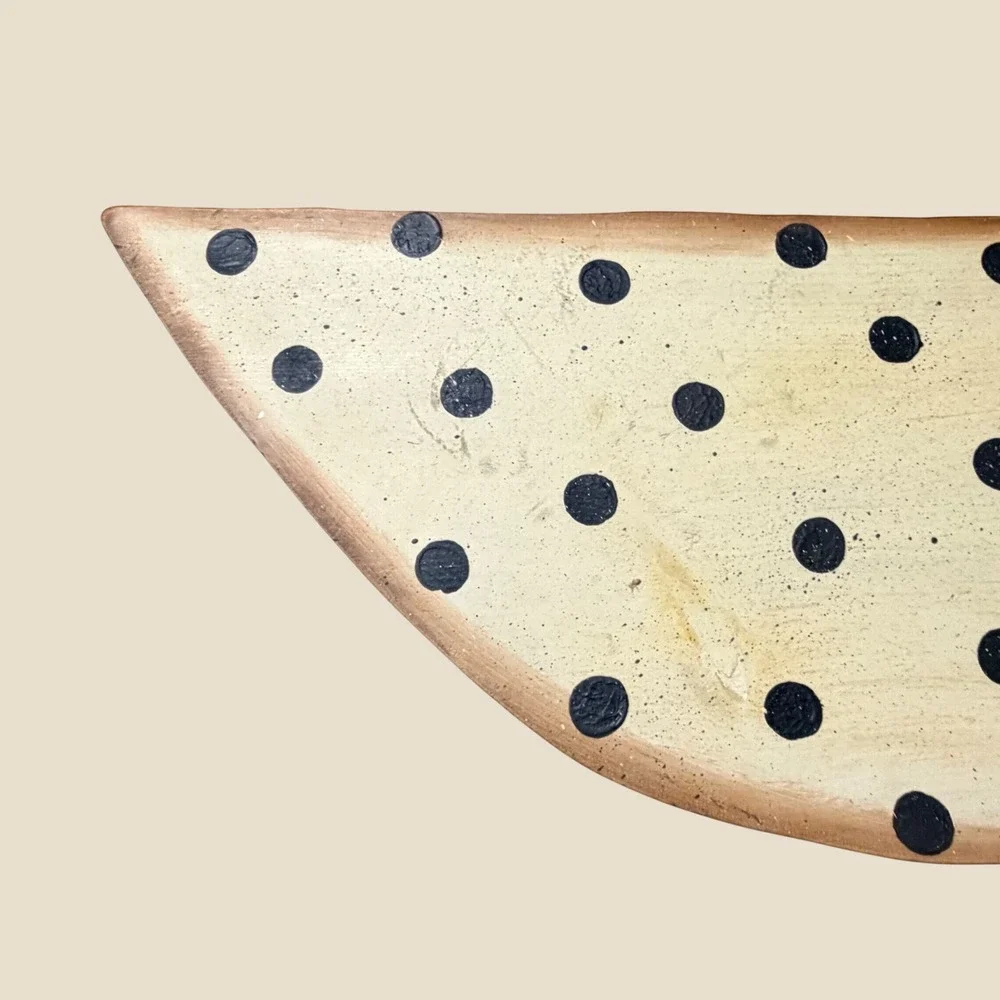 Vintage Primitive Wooden Hen Wall Decor Polka Dot Farmhouse Chicken Sign 23.5in